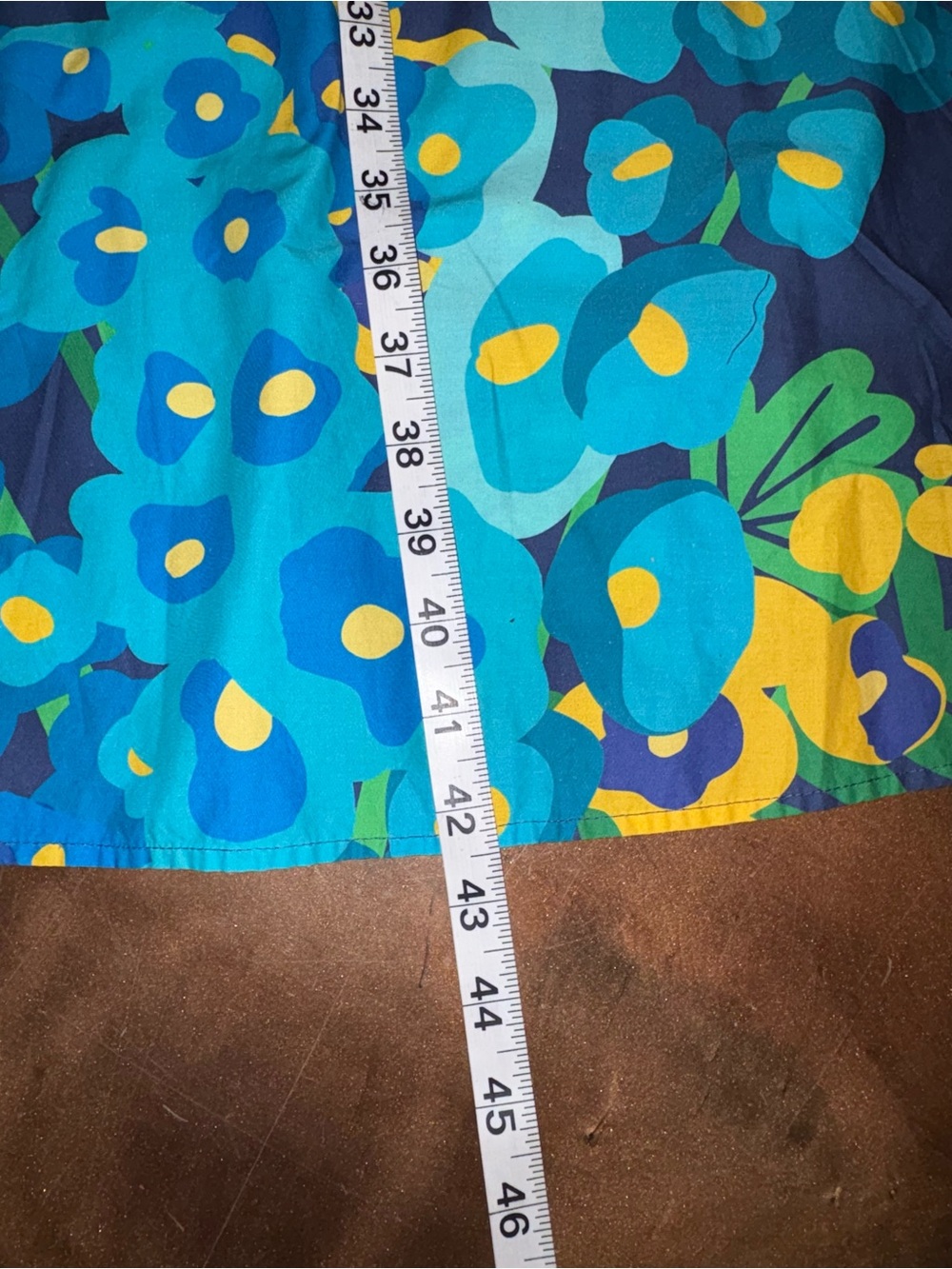 Lesley Evers Sleeveless V-Neck Floral Fit & Flare Dress in Navy and Blue NWT - Picture 4 of 5